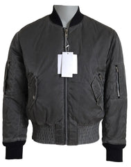 MM6 Maison Margiela Gray Bomber Zipper Pocket Sleeves Jacket - IT46 | S - Bomber Jackets