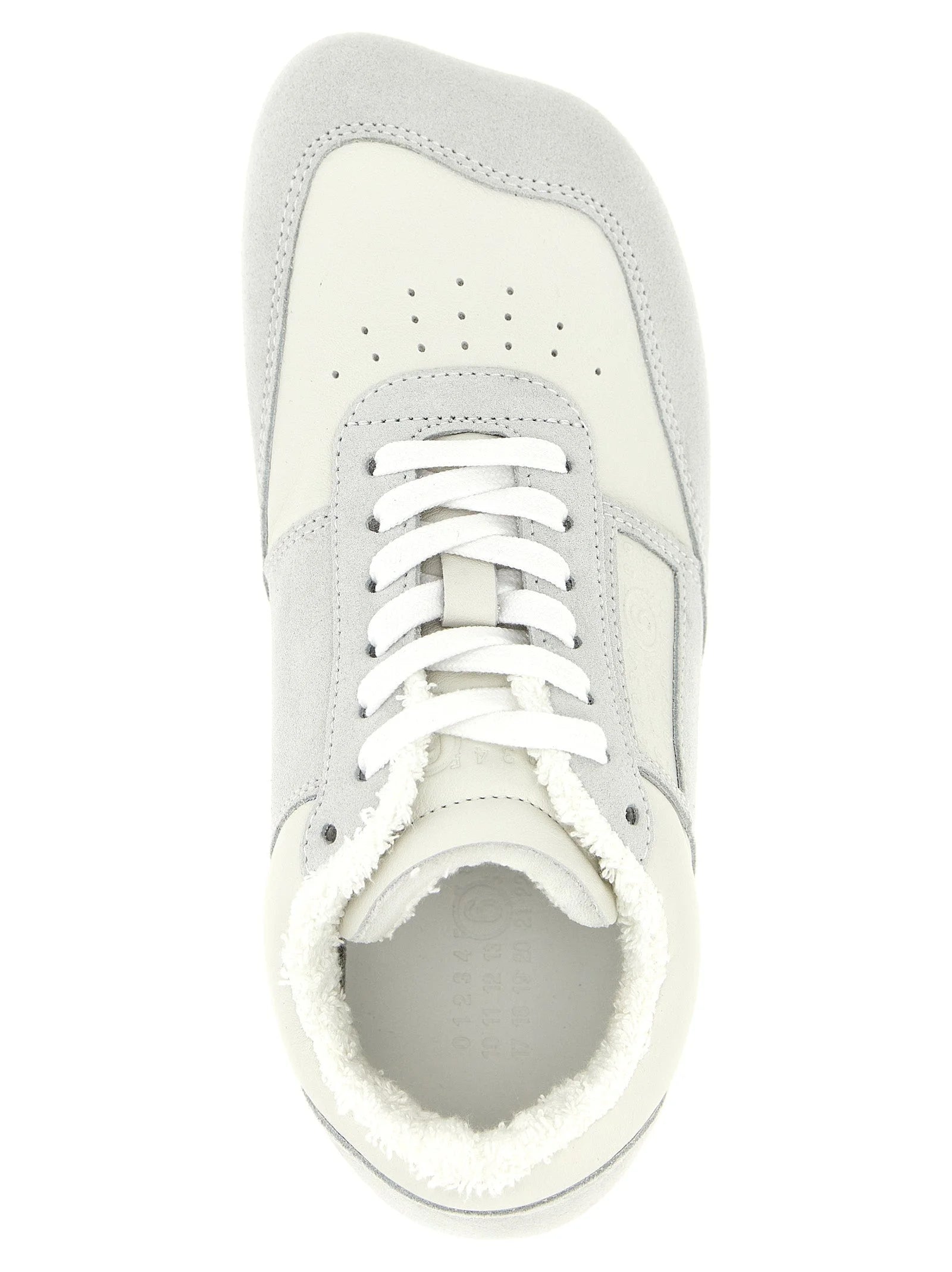 MM6 Maison Margiela Gray Calfskin Athletic Sneakers