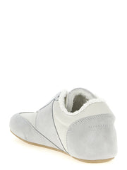 MM6 Maison Margiela Gray Calfskin Athletic Sneakers