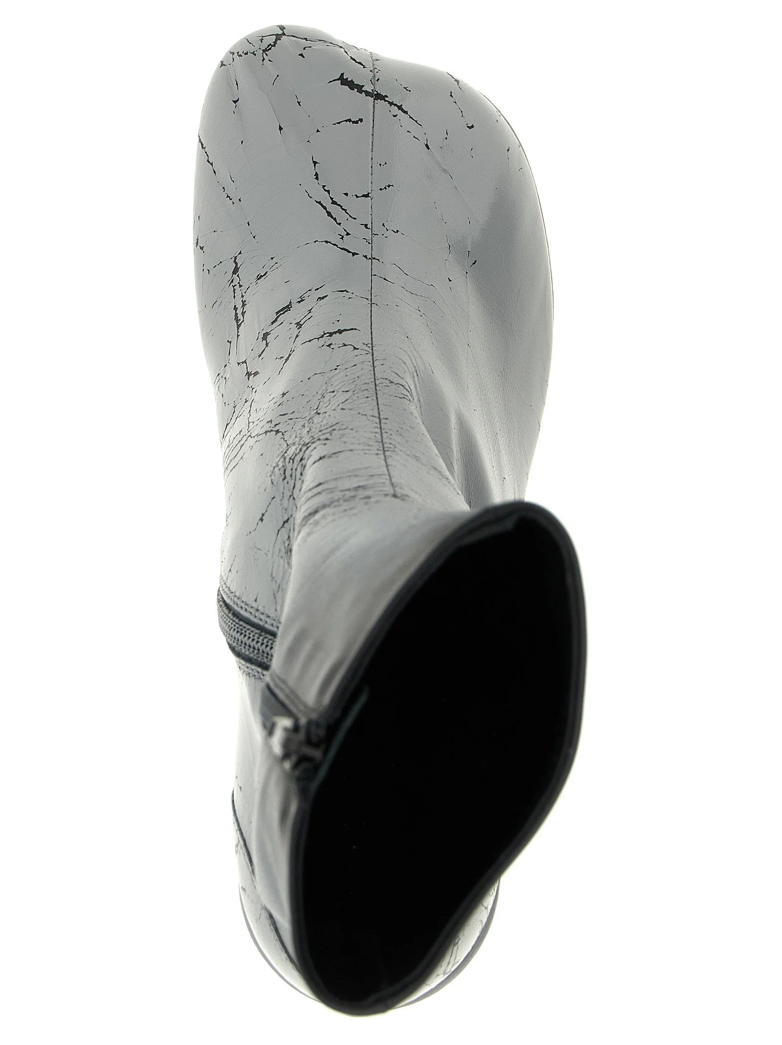MM6 Maison Margiela Gray Lambskin Ankle Boots - EU36.5/US6.5