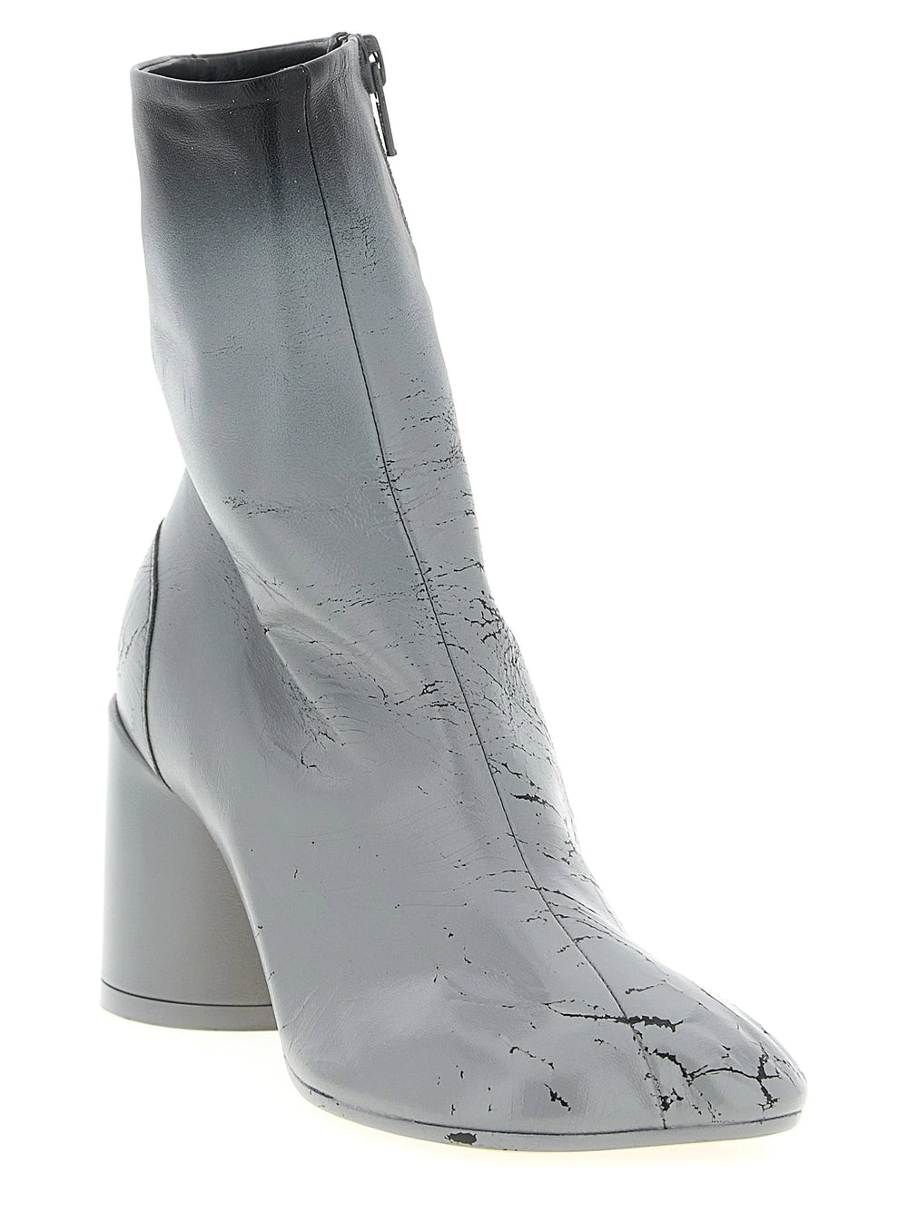 MM6 Maison Margiela Gray Lambskin Ankle Boots - EU36.5/US6.5