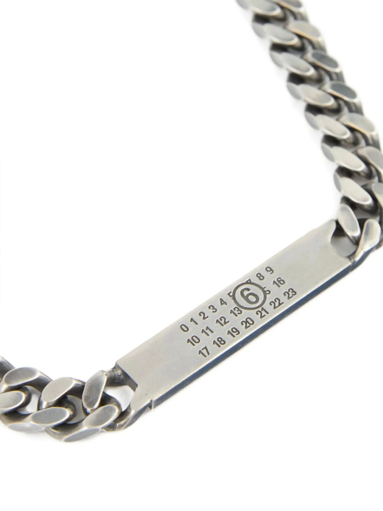 MM6 Maison Margiela Silver Brass Necklace - One Size