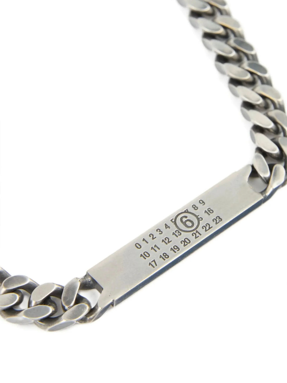 MM6 Maison Margiela Silver Brass Necklace - One Size
