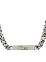MM6 Maison Margiela Silver Brass Necklace - One Size