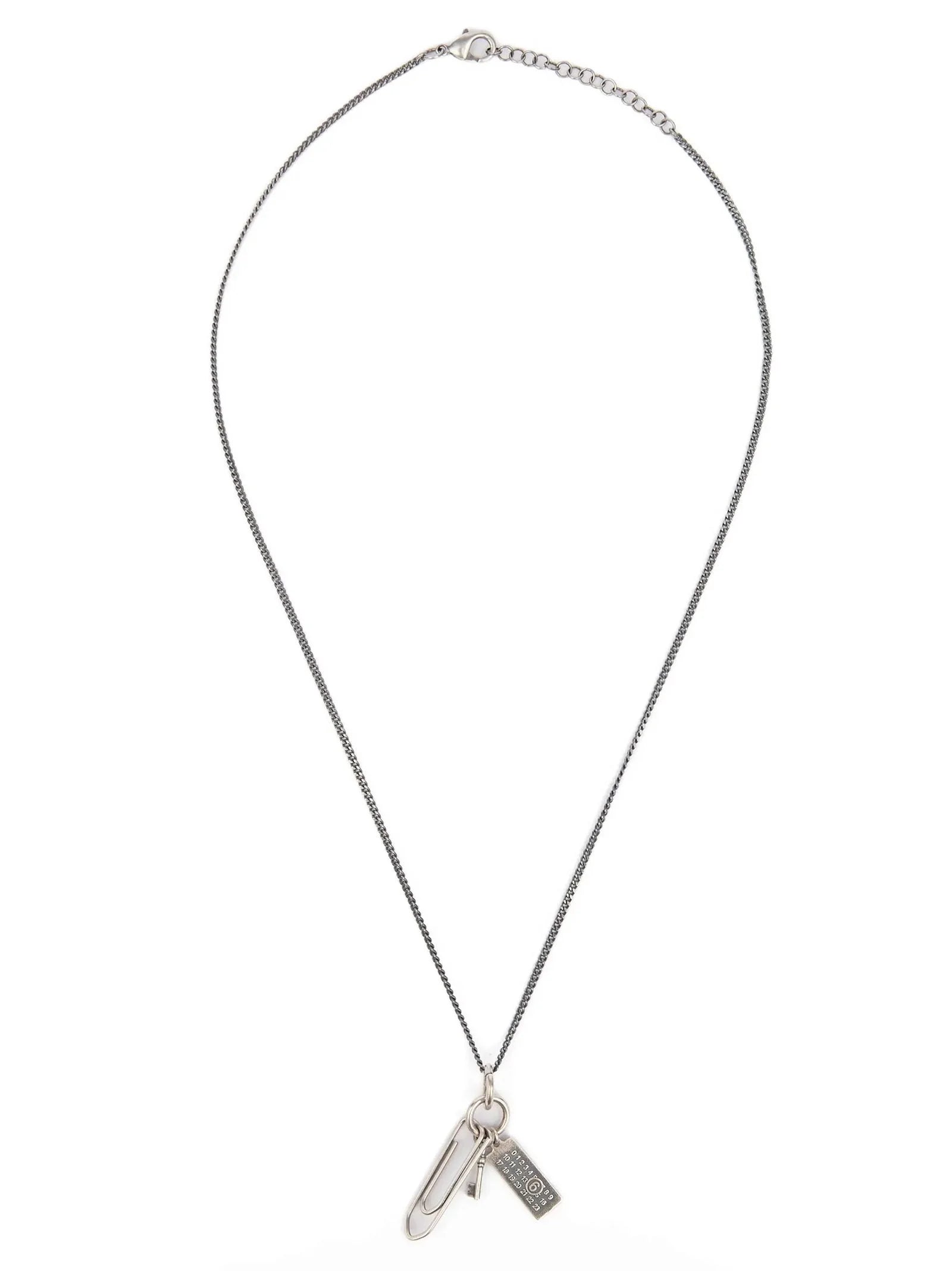 MM6 Maison Margiela Silver Brass Necklace - One Size