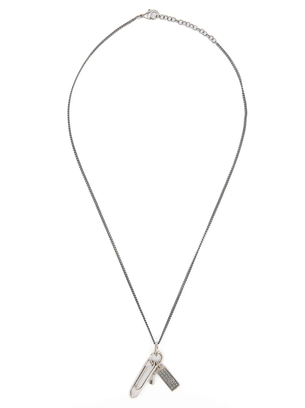 MM6 Maison Margiela Silver Brass Necklace - One Size