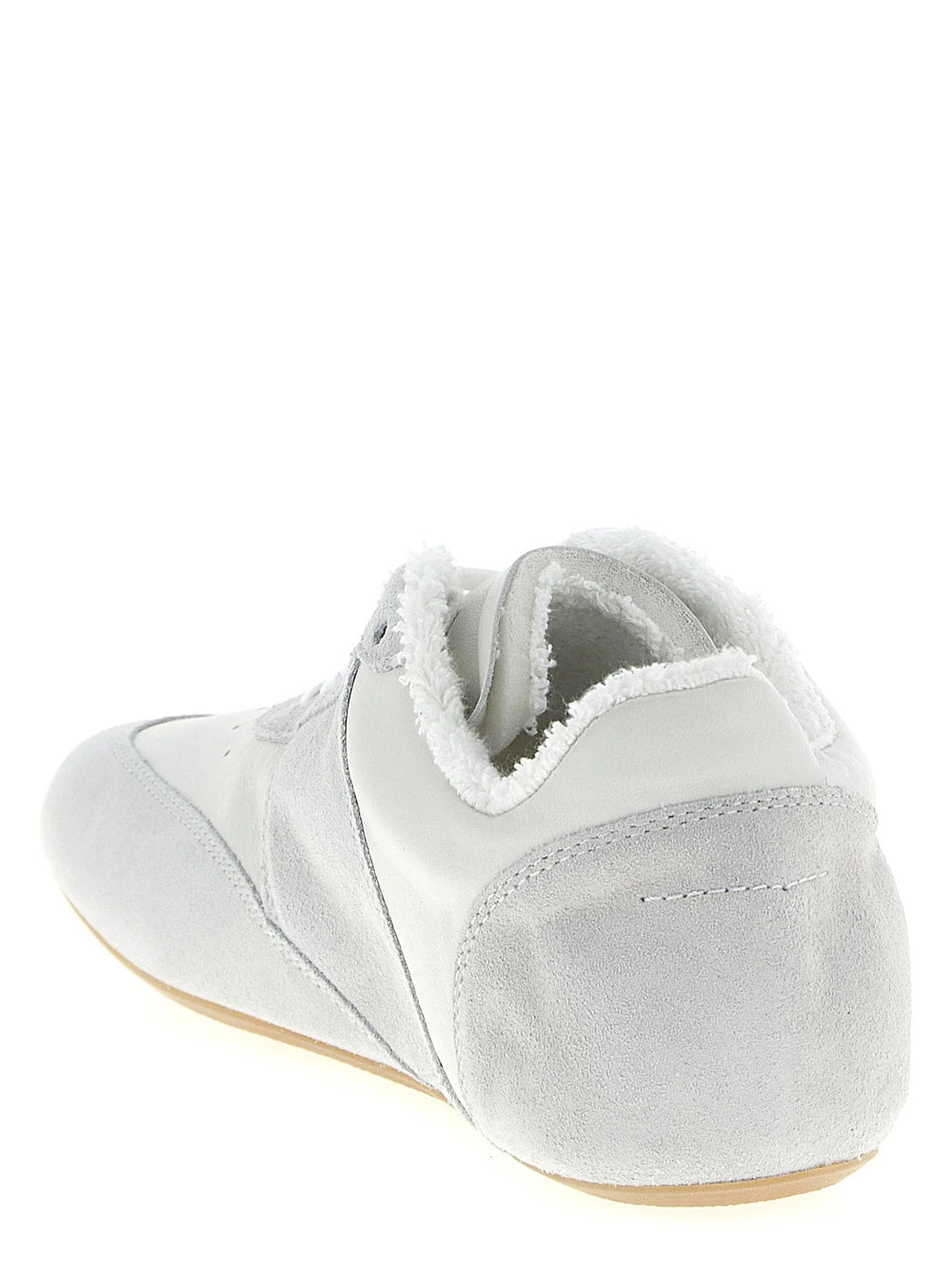 MM6 Maison Margiela hvite sneakers i kalveskinn