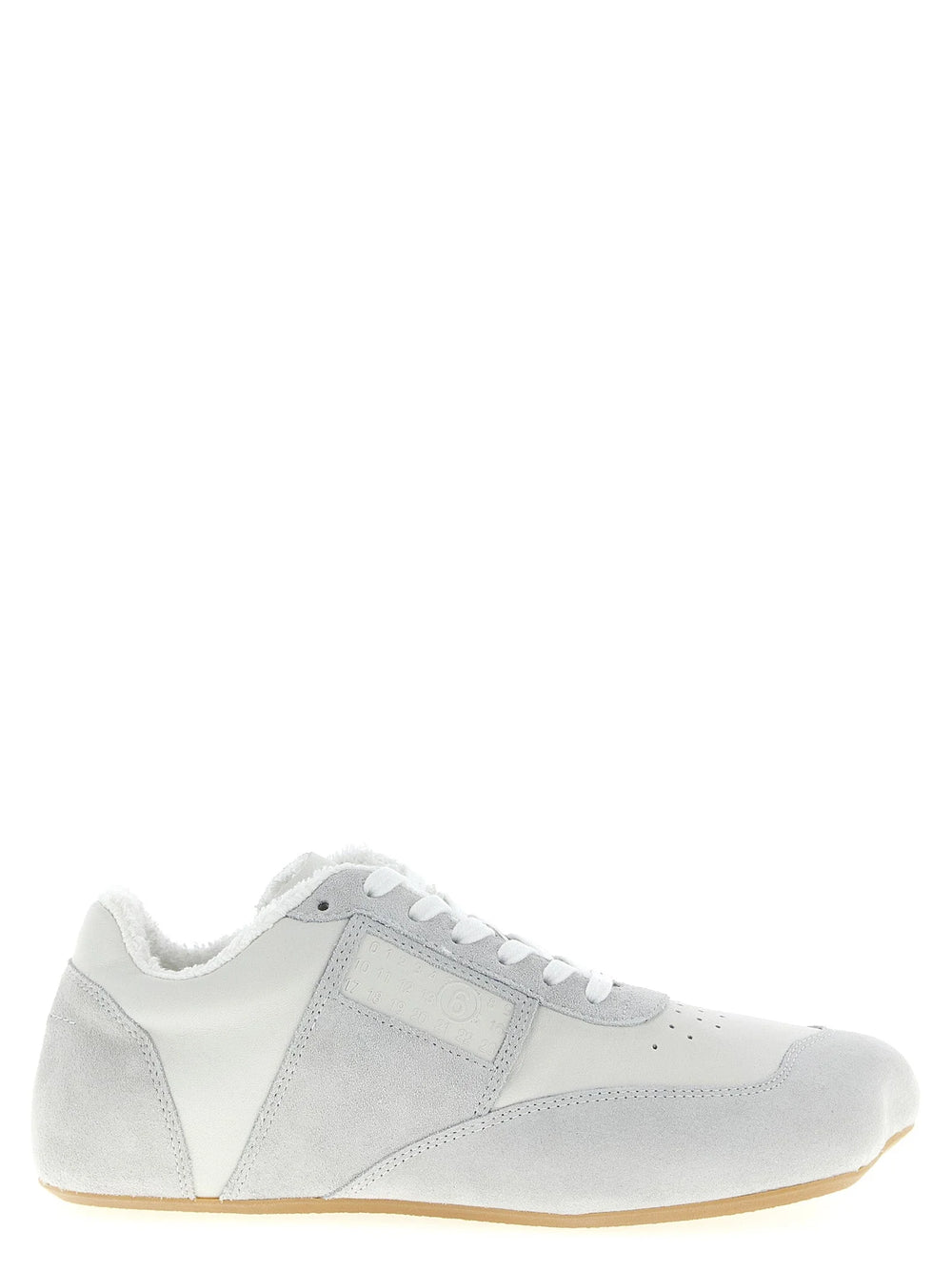 MM6 Maison Margiela hvite sneakers i kalveskinn