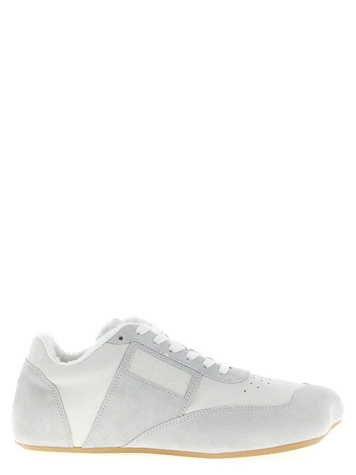 MM6 Maison Margiela hvite sneakers i kalveskinn