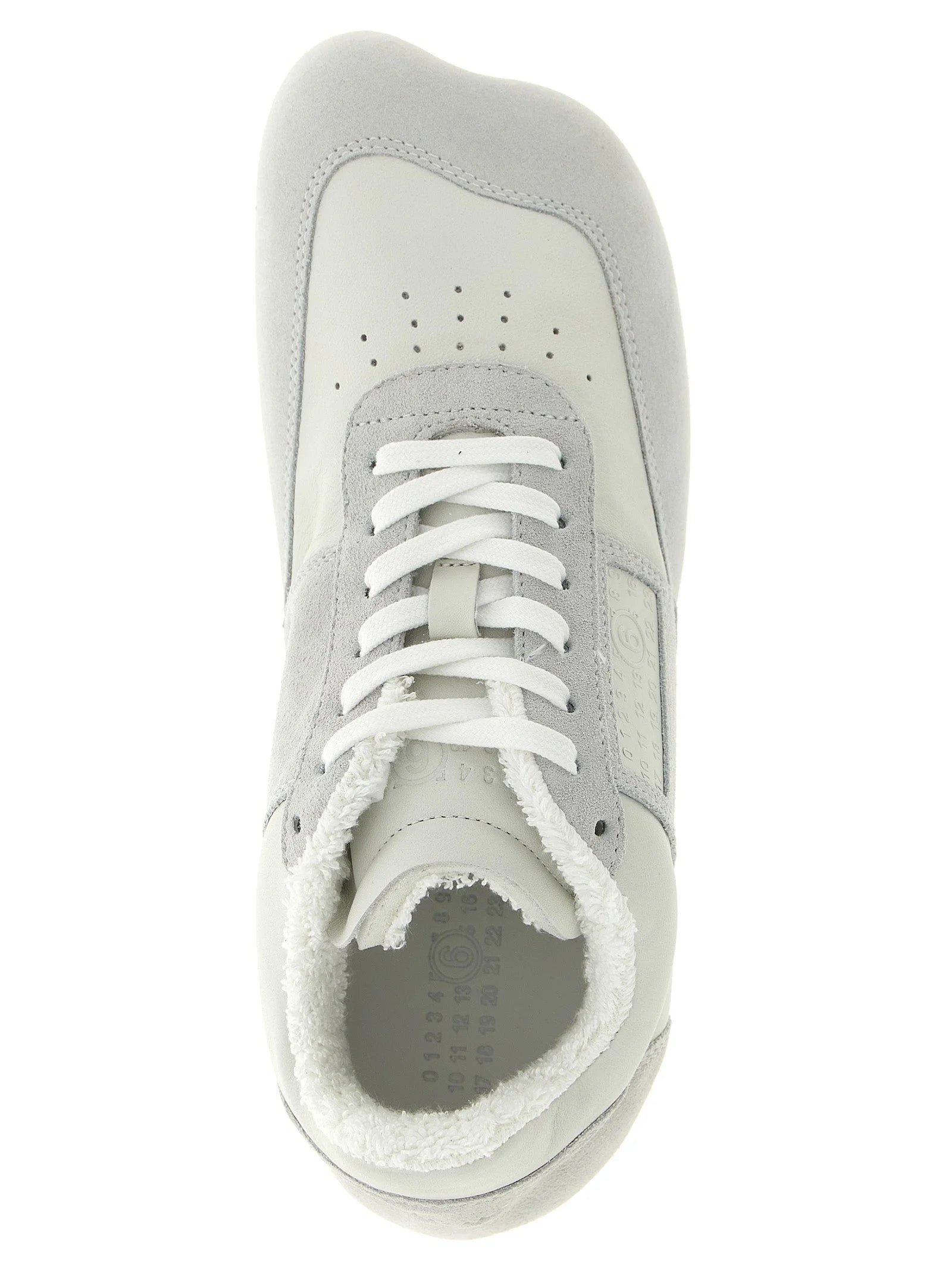 MM6 Maison Margiela hvite sneakers i kalveskinn