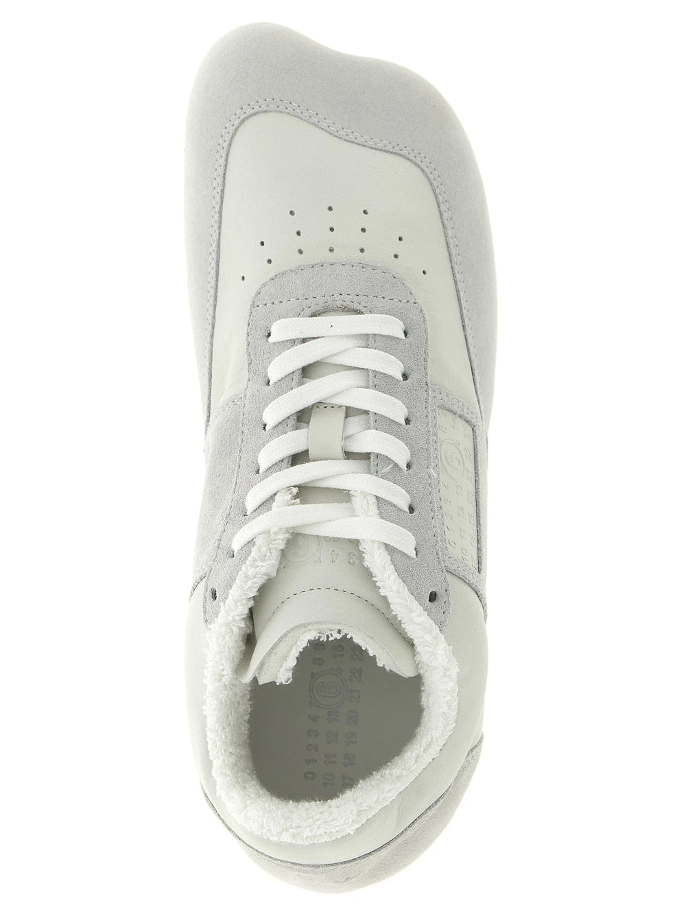 MM6 Maison Margiela hvite sneakers i kalveskinn