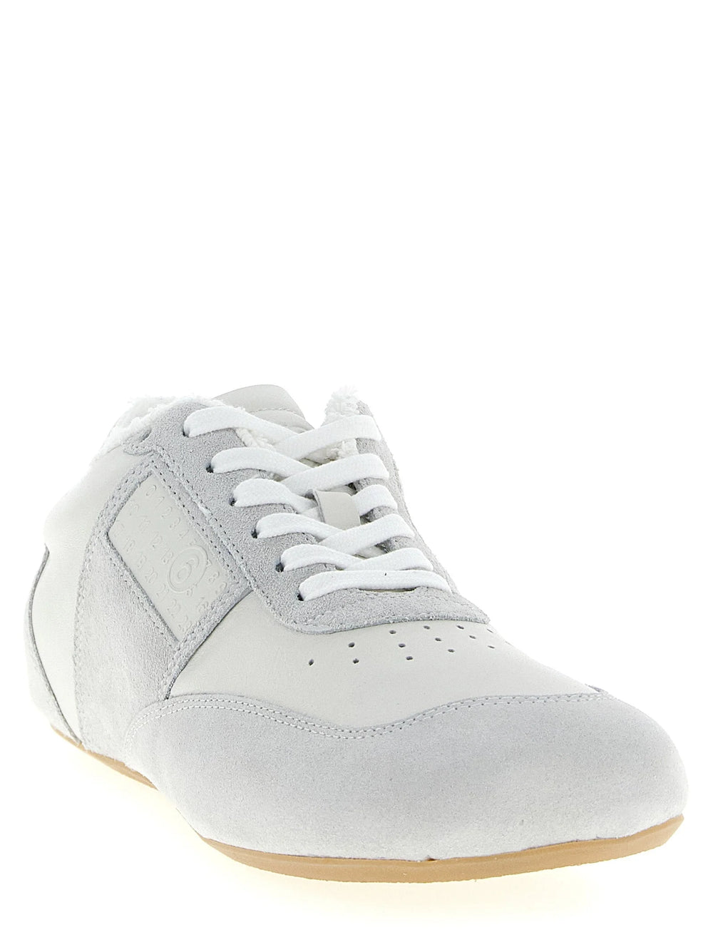 MM6 Maison Margiela hvite sneakers i kalveskinn