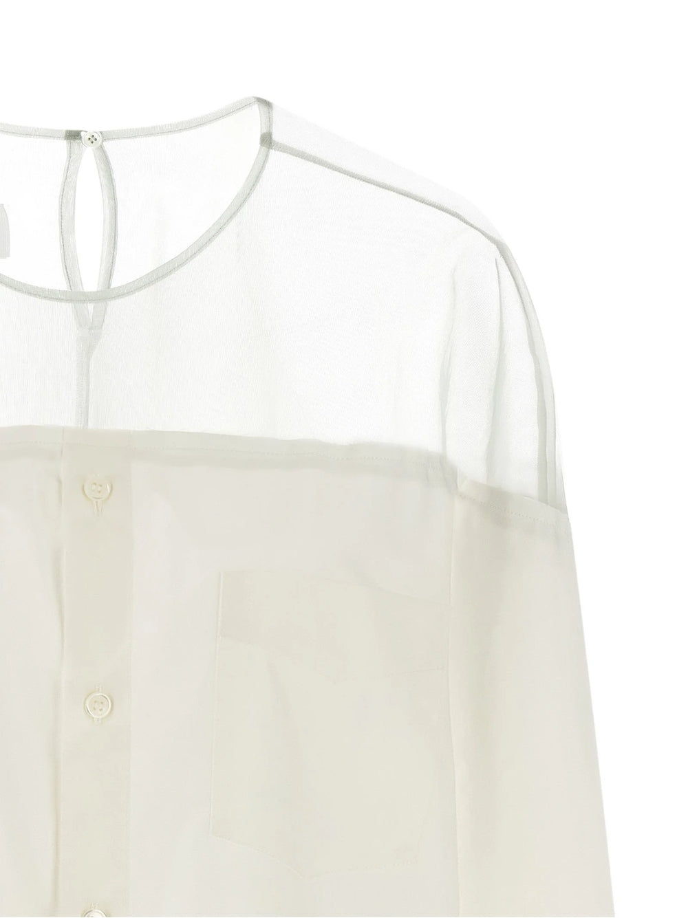 MM6 Maison Margiela White Cotton Blouse