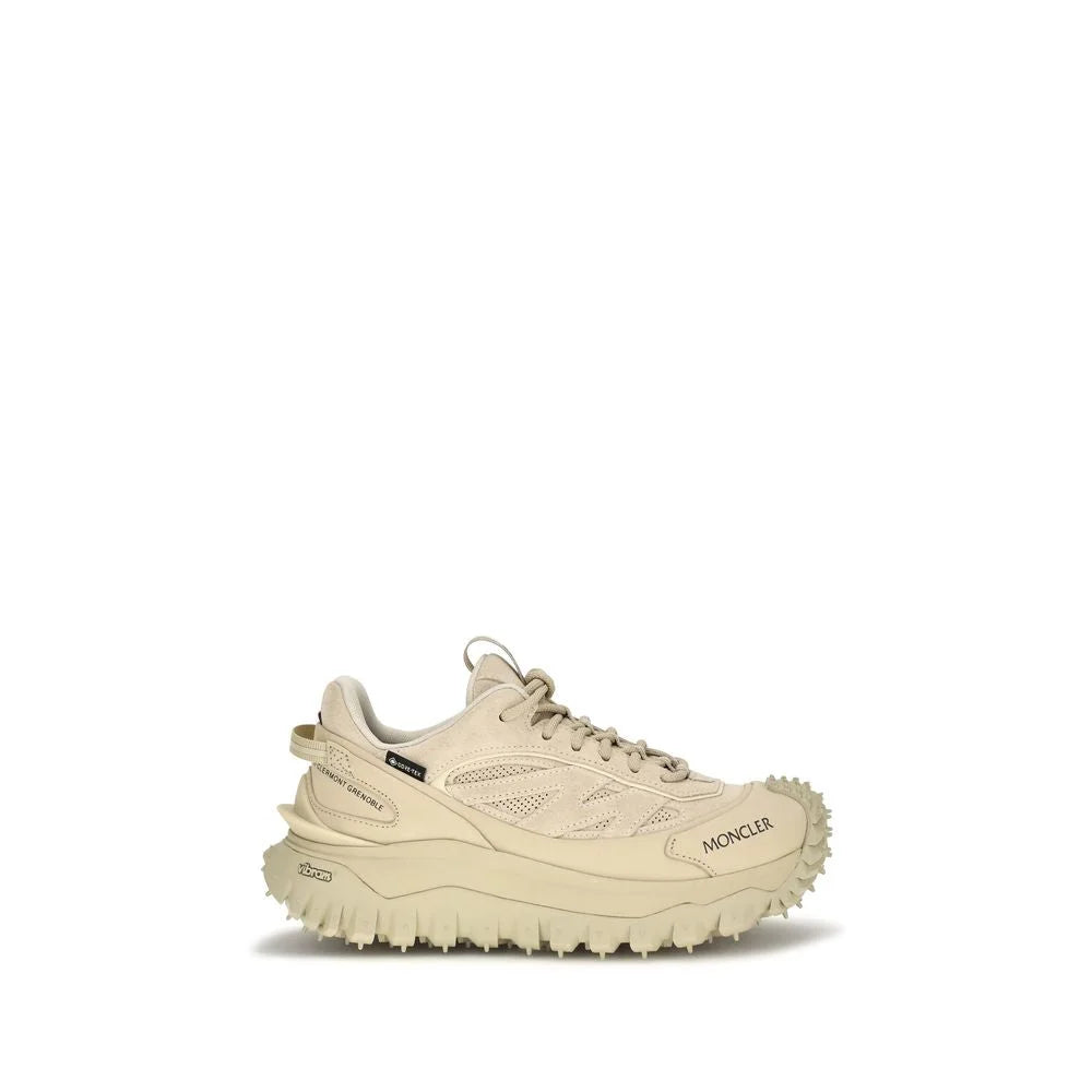 Moncler Beige Calf Leather Bos Taurus Athletic Sneakers