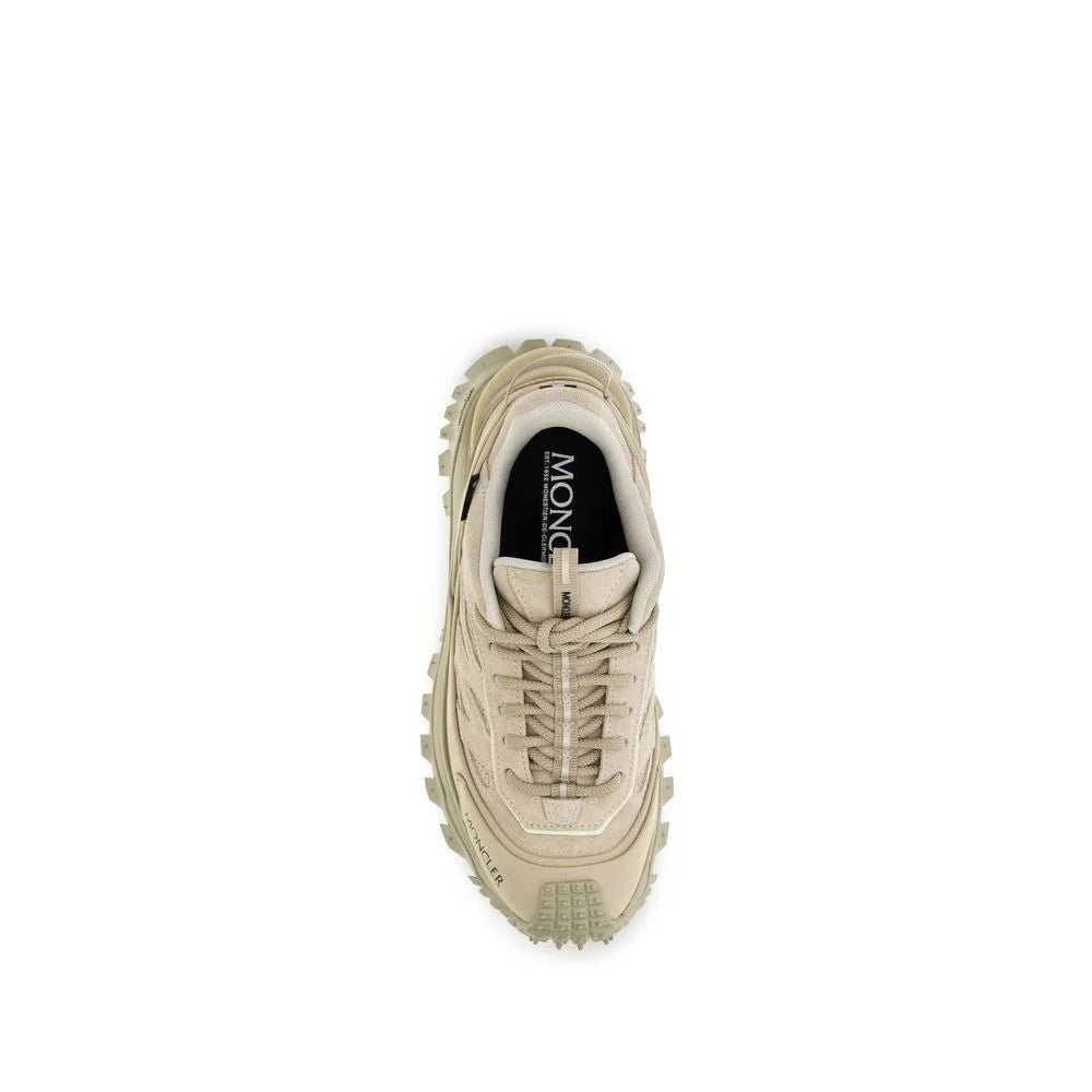 Moncler Beige Calf Leather Bos Taurus Athletic Sneakers