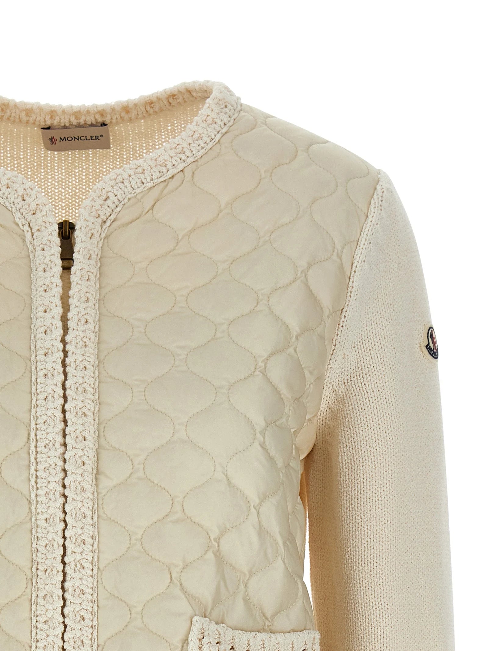 Moncler Beige Cotton Cardigan - L