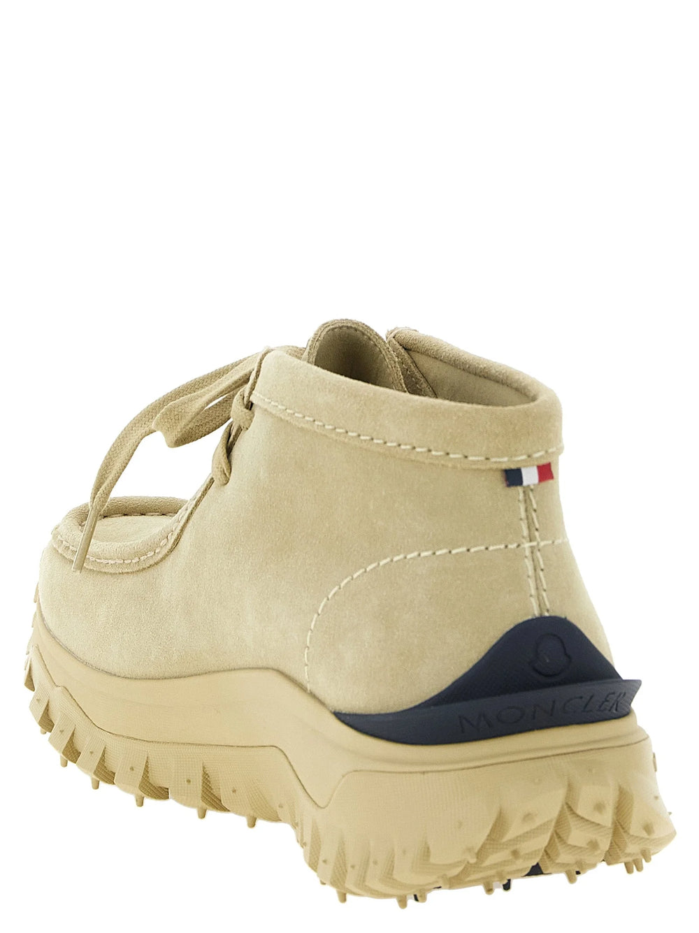 Moncler Beige Leather Ankle Boots