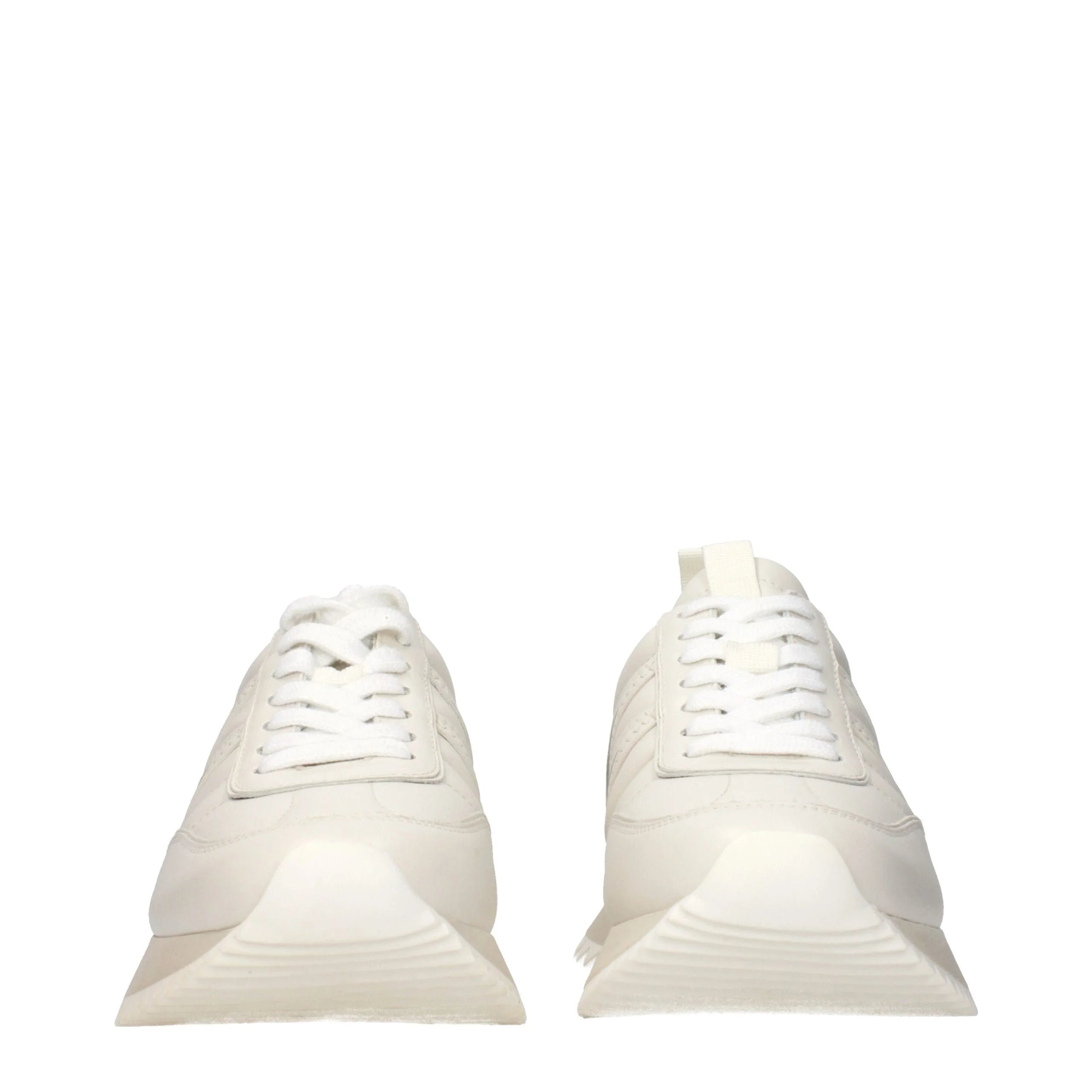 Moncler Beige Leather Low Top Sneakers - EU36/US6