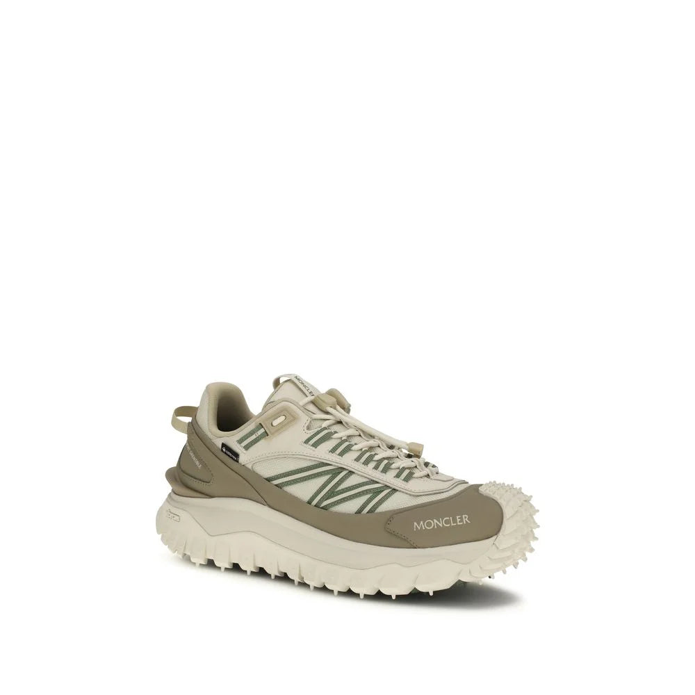 Baskets de sport en polyamide beige - UE44/US11 Moncler
