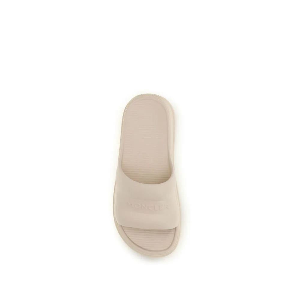 Sandales en caoutchouc beige Moncler