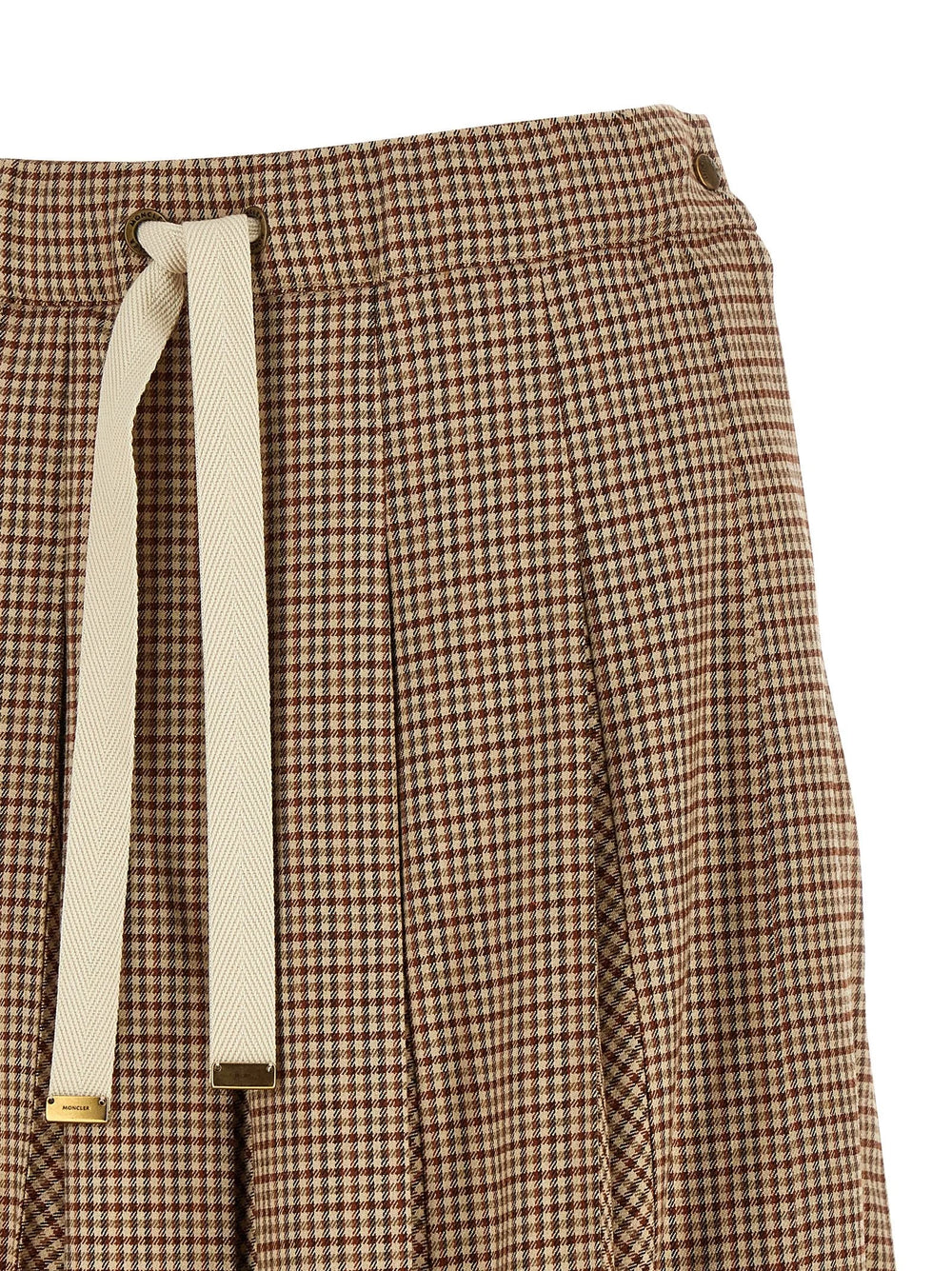 Moncler Beige Viscose Midi Skirt