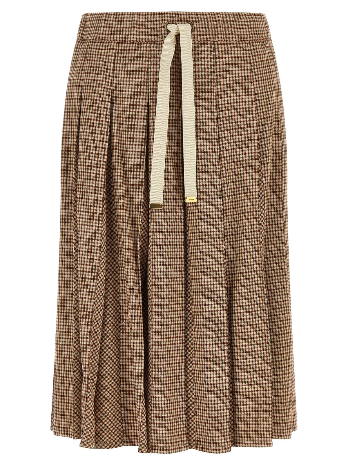 Moncler Beige Viscose Midi Skirt