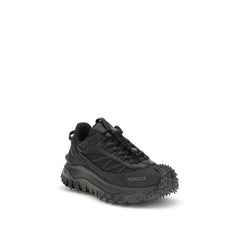 Moncler Black Calf Leather Bos Taurus Athletic Sneakers - EU38/US8
