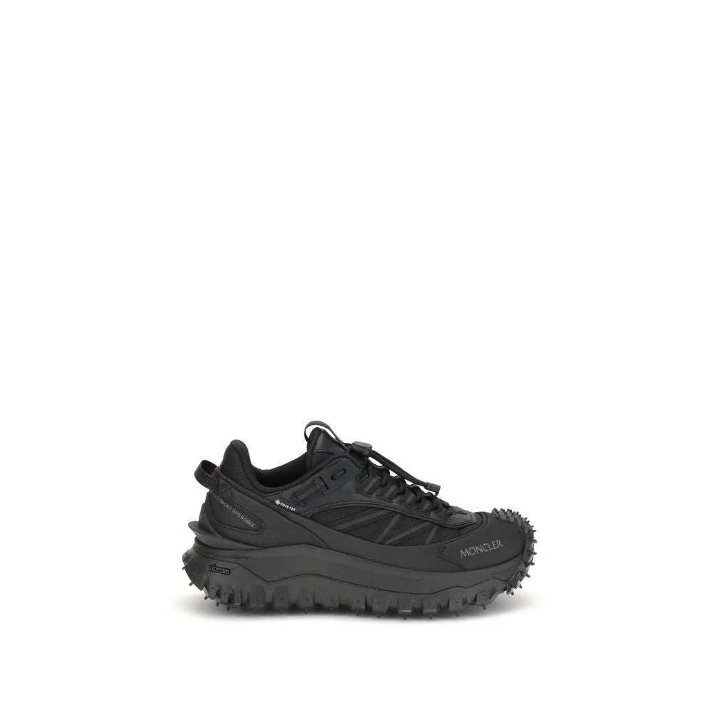 Moncler Black Calf Leather Bos Taurus Athletic Sneakers - EU38/US8