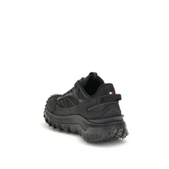 Moncler Black Calf Leather Bos Taurus Athletic Sneakers - EU38/US8