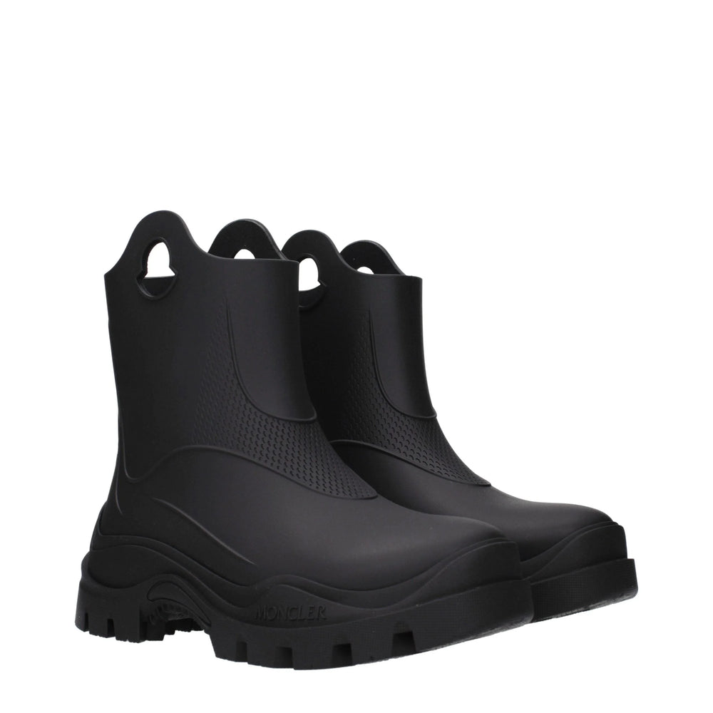 Moncler Schwarze Baumwoll-Ankelstiefel