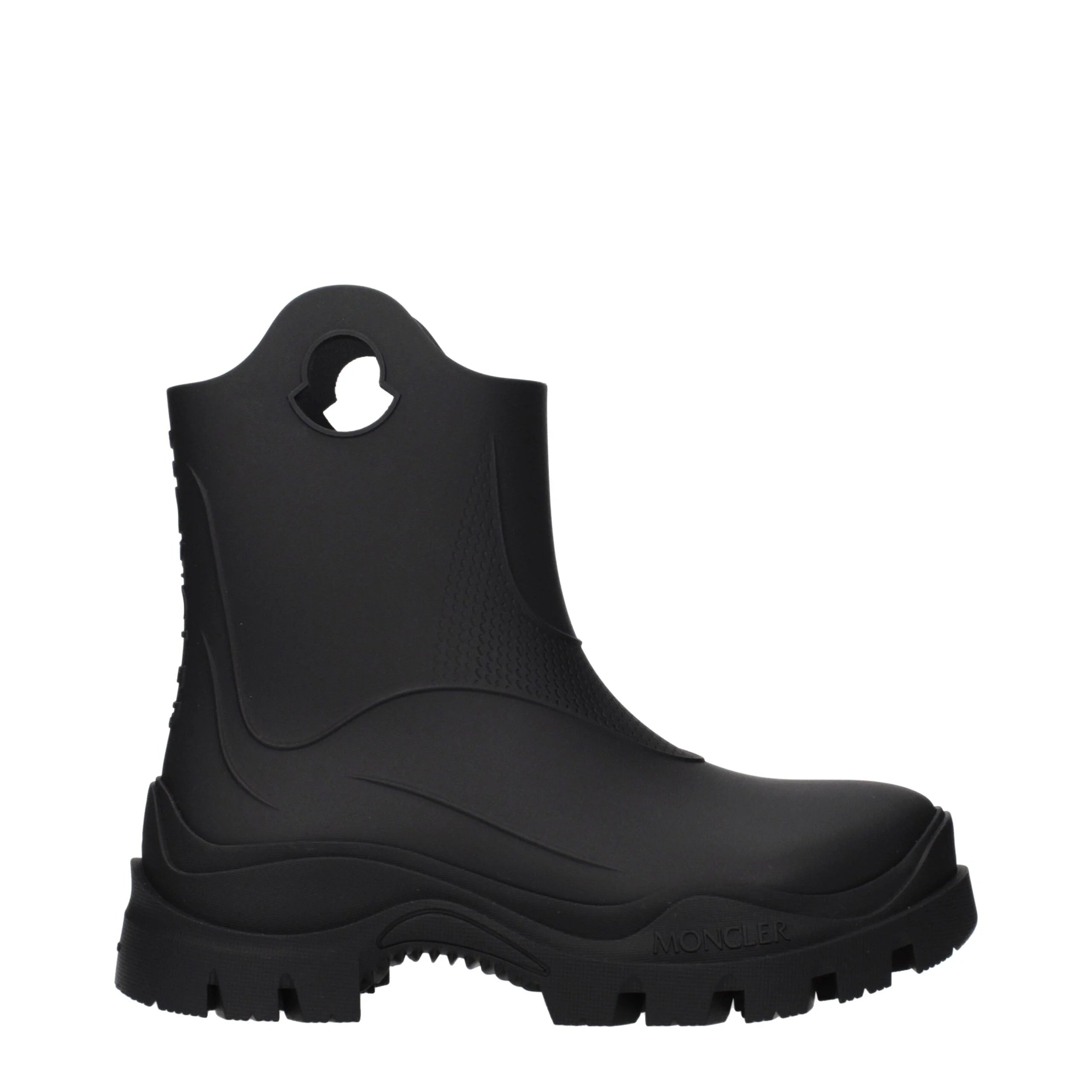 Moncler Black Cotton Ankle Boots