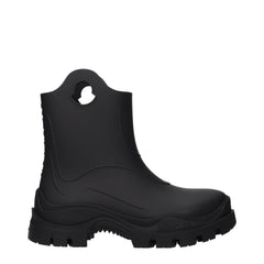 Moncler Black Cotton Ankle Boots