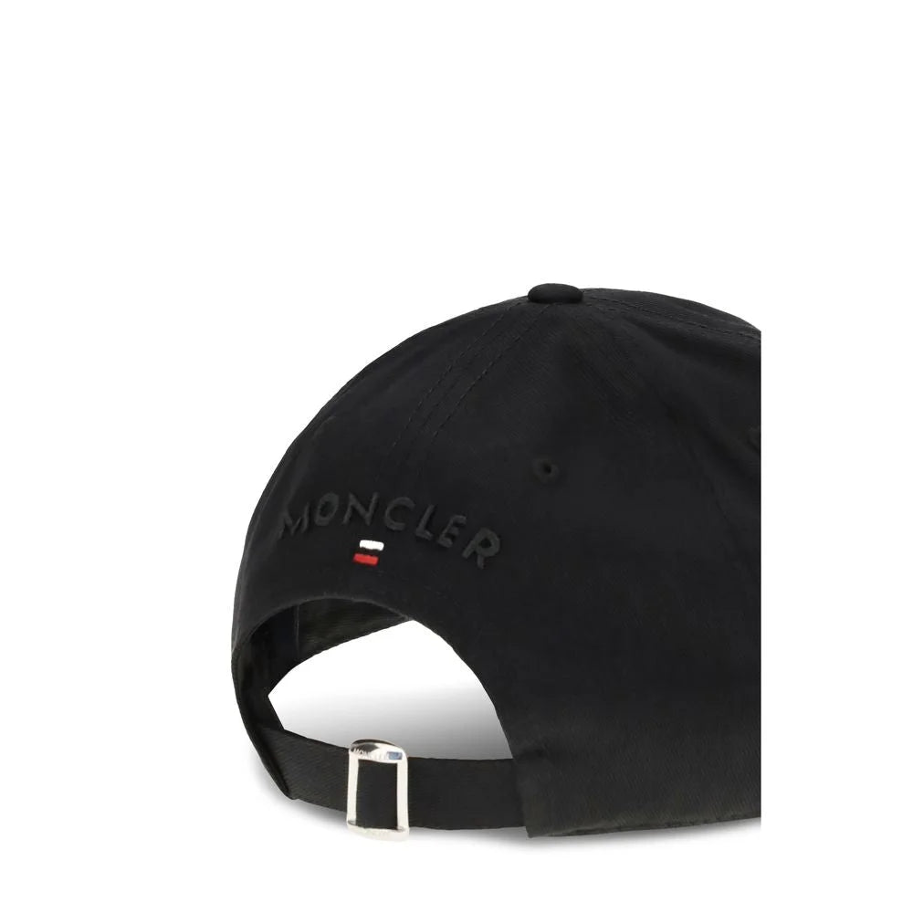 Moncler Black Cotton Cap (Baseball Hat) - UNI