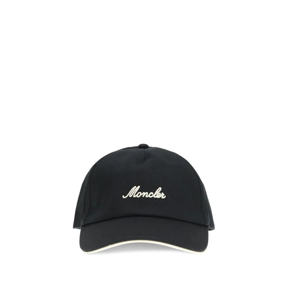 Moncler Black Cotton Cap (Baseball Hat) - UNI