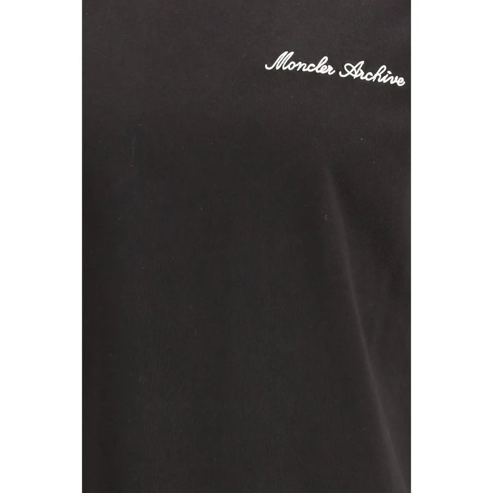 Moncler Black Cotton T-Shirt - S