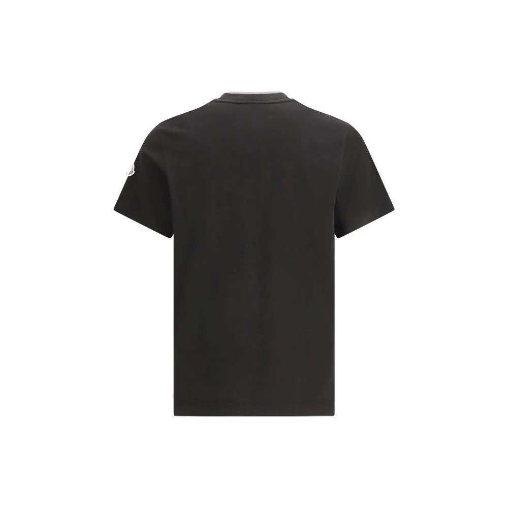Moncler Black Cotton T-Shirt - S
