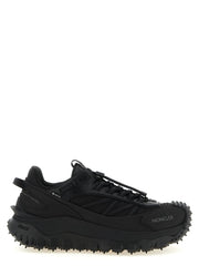 Moncler Black Leather Athletic Sneakers