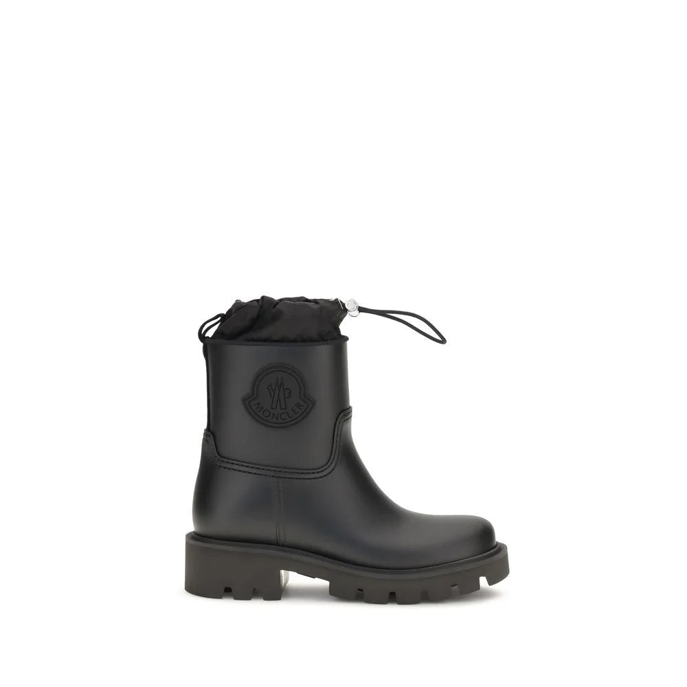 Moncler Black Pvc Rain Boots