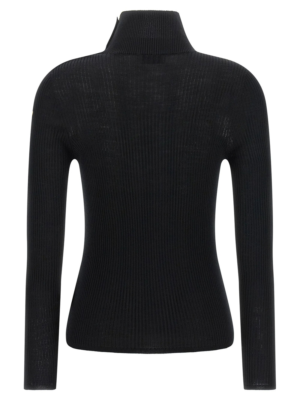 Moncler Black Virgin Wool Cardigan