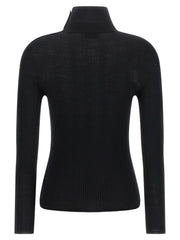 Moncler Black Virgin Wool Cardigan