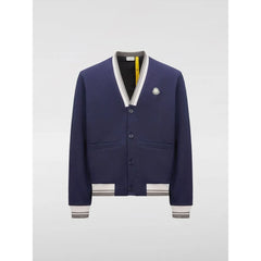 Moncler Blue Cotton Bomber - M