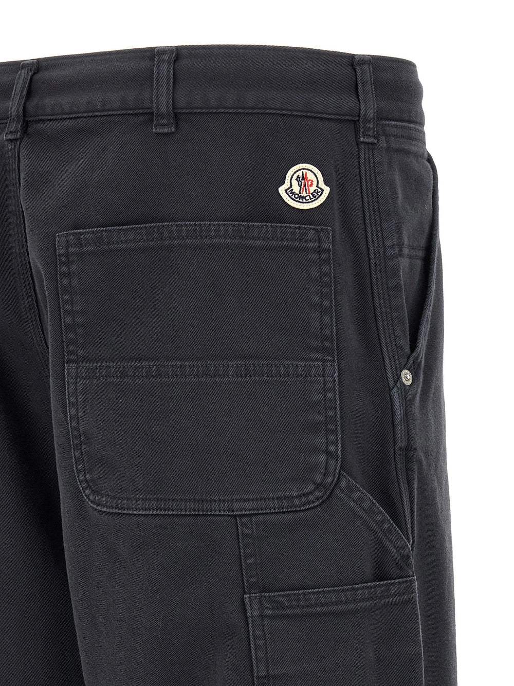 Moncler Blue Cotton Cargo Pants