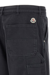 Moncler Blue Cotton Cargo Pants