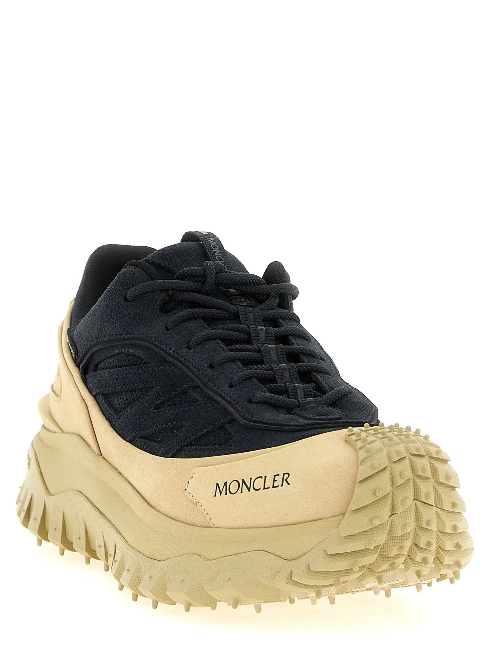Moncler Blue Leather Athletic Sneakers - EU 41 | US 8