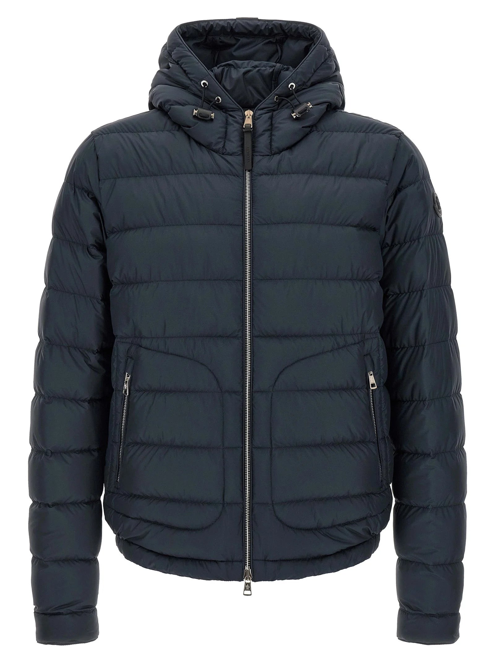 Moncler Blue Polyester Full-Length Jacket