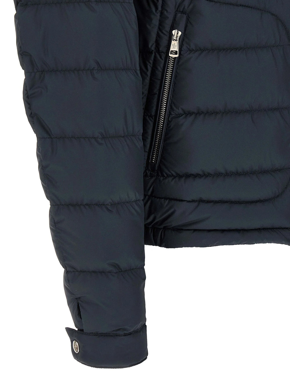 Moncler Blue Polyester Full-Length Jacket