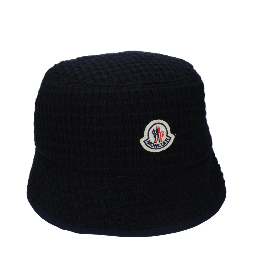 Moncler Blue Wool Bucket Hat - L