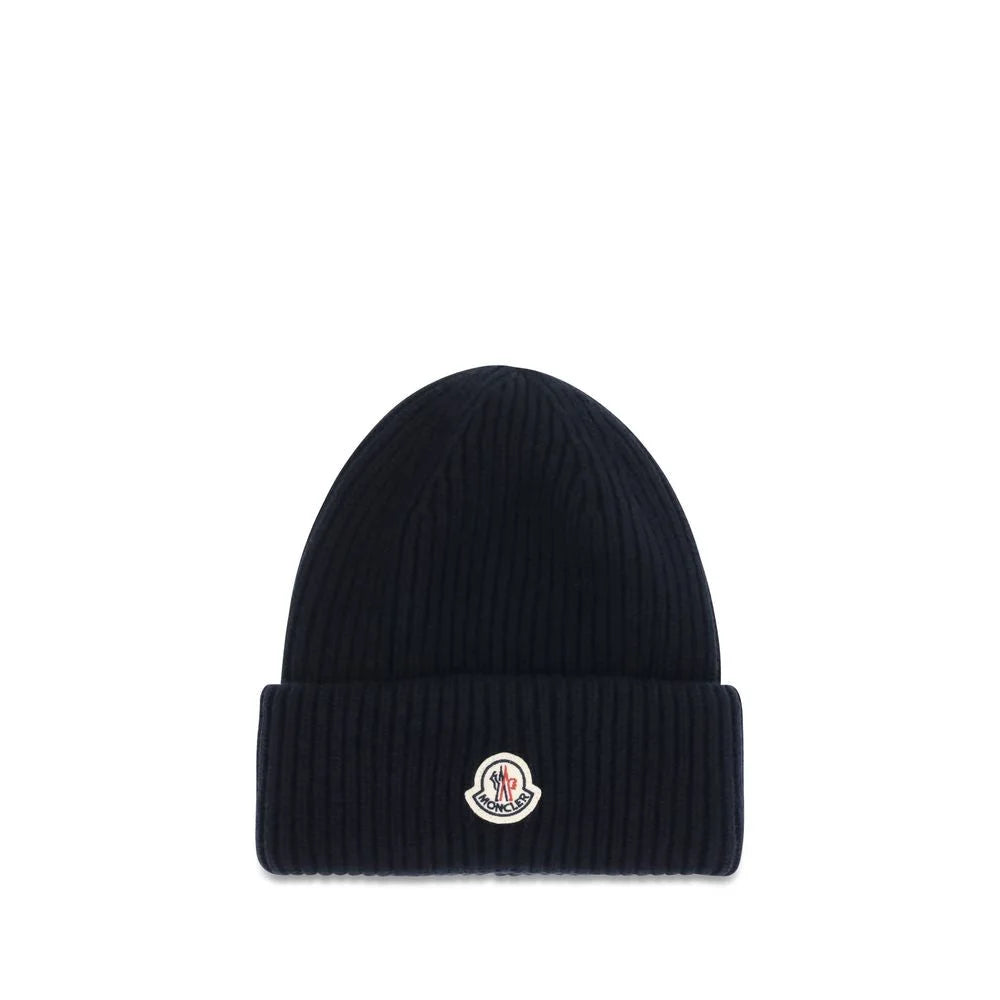 Moncler Blue Wool Oves Aries Beanie - UNI