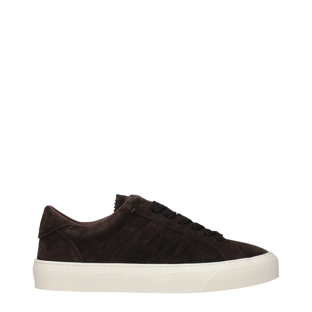 Moncler Brown Leather Low Top Sneakers - EU40/US7