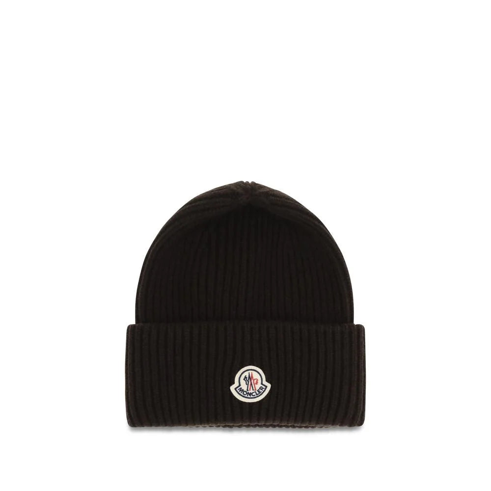Moncler Brown Wool Oves Aries Beanie - UNI